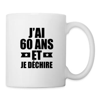 j'ai 60 ans et je déchire - Mug blanc - blanc - Droite