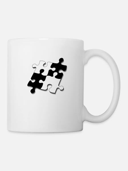 Puzzle-Teile - Tasse - Weiß