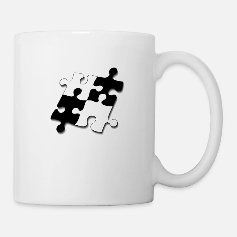Puzzle-Teile - Tasse - Weiß