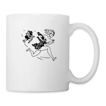 neanderthal cave man caveman steinzeit6 - Mug - white - Right