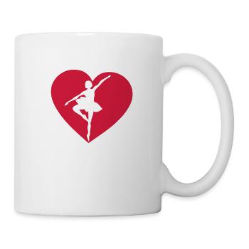 Liebe Herz Herzen Ballett-Tänzerin Dancer1 - Tasse - Weiß - Rechts