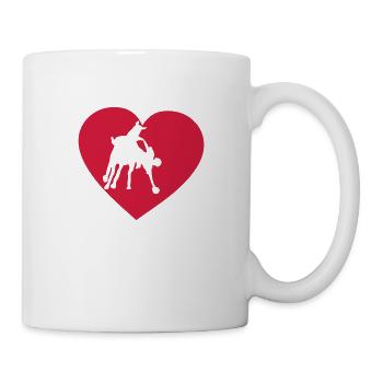 Horseball Liebe Herz heart2 - Tasse - Weiß - Rechts