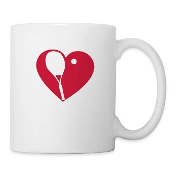 love coeur heart tennis 9022 - Mug blanc - blanc - Droite