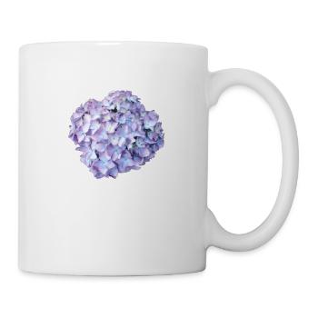 Hortensie lila Sommer - Tasse - Weiß - Rechts