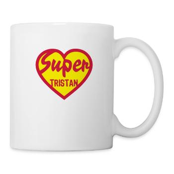 tristan super coeur heart love - Mug blanc - blanc - Droite