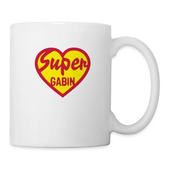 gabin super coeur heart love - Mug blanc - blanc - Droite