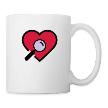 Heart examination magnifying glass - Mug - white - Right