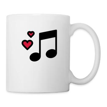 Romantische Musik Note - Tasse - Weiß - Rechts
