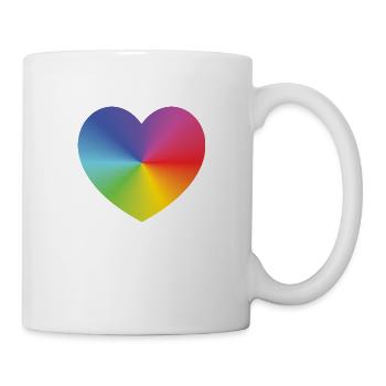 Rainbow Heart - Tasse - Weiß - Rechts