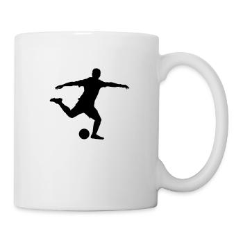 Fussball Schuss - Tasse - Weiß - Rechts