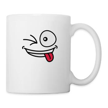 crazy_grin_face - Mug blanc - blanc - Droite