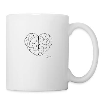 BRAIN + HEART - Tasse - Weiß - Rechts