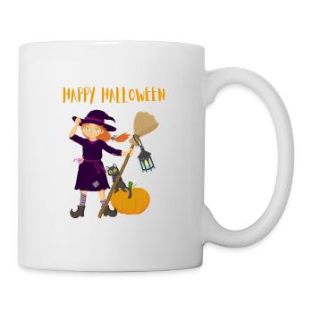 Hexe Happy Halloween 1 - Tasse - Weiß - Rechts