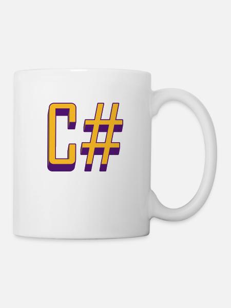 Programmiersprachen: C # / C sharp (Classic) - Tasse - Weiß