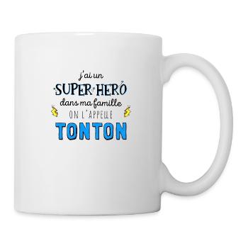 Mon tonton est un super hero - Mug blanc - blanc - Droite