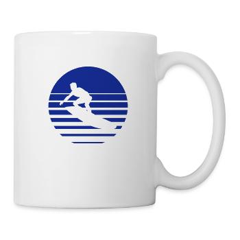 surfen welle meer sport - Tasse - Weiß - Rechts