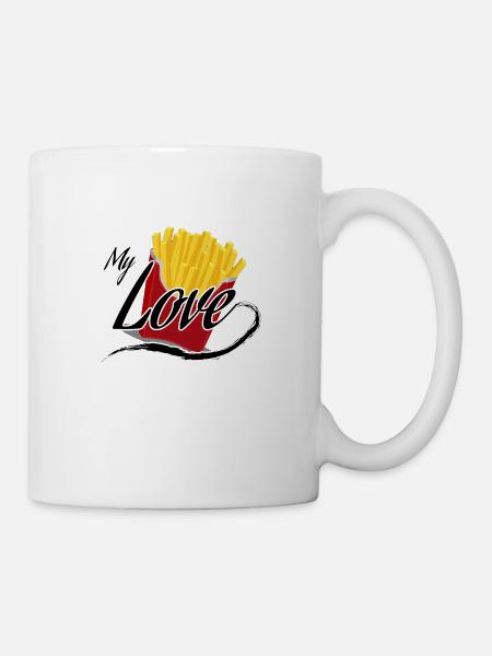 Pommes - Tasse - Weiß