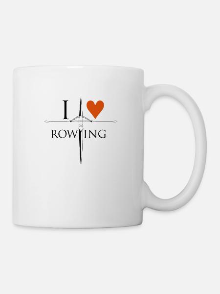 i love rowing - Tasse - Weiß