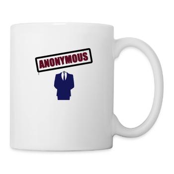 Anonymous Schild - Tasse - Weiß - Rechts