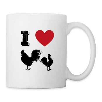 I Love Cocks - Tasse - Weiß - Rechts