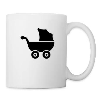 Kinderwagen (baby buggy) - Tasse - Weiß - Rechts