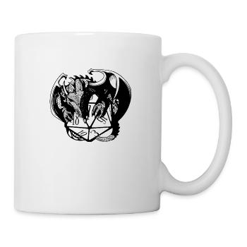 Pen and paper dragon cube - Mug - white - Right