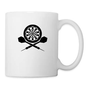 Darts Board Logo - Tasse - Weiß - Rechts