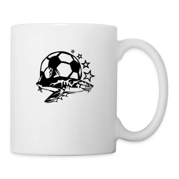Fußball Hai Logo Design Club - Tasse - Weiß - Rechts