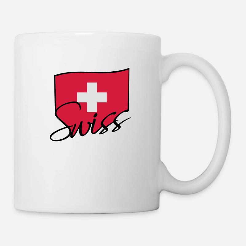 Swiss Flag Logo - Mug blanc - blanc