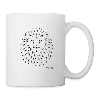 Löwe geometrisch Streetwear minimal urban style - Tasse - Weiß - Rechts