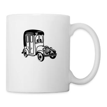 oldie Oldtimer Auto Wagen Fahrzeug witzig - Tasse - Weiß - Rechts