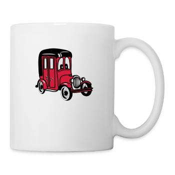 oldie Oldtimer Auto Wagen Fahrzeug witzig - Tasse - Weiß - Rechts