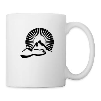 Wanderweg Berge Schön Sonne - Tasse - Weiß - Rechts