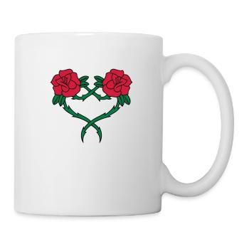 Rose Flower Heart 2 3c - Mug - white - Right