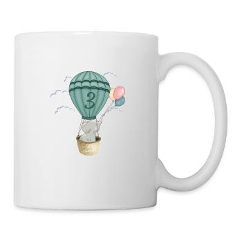 Balloon Baby Elephant 3ème anniversaire - Mug blanc - blanc - Droite