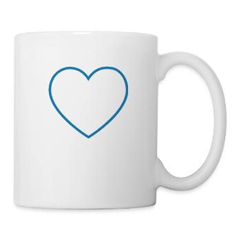 coeur bleu // amour // se marier // mariage - Mug blanc - blanc - Droite