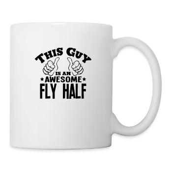 this guy is an awesome fly half - Mug - white - Right