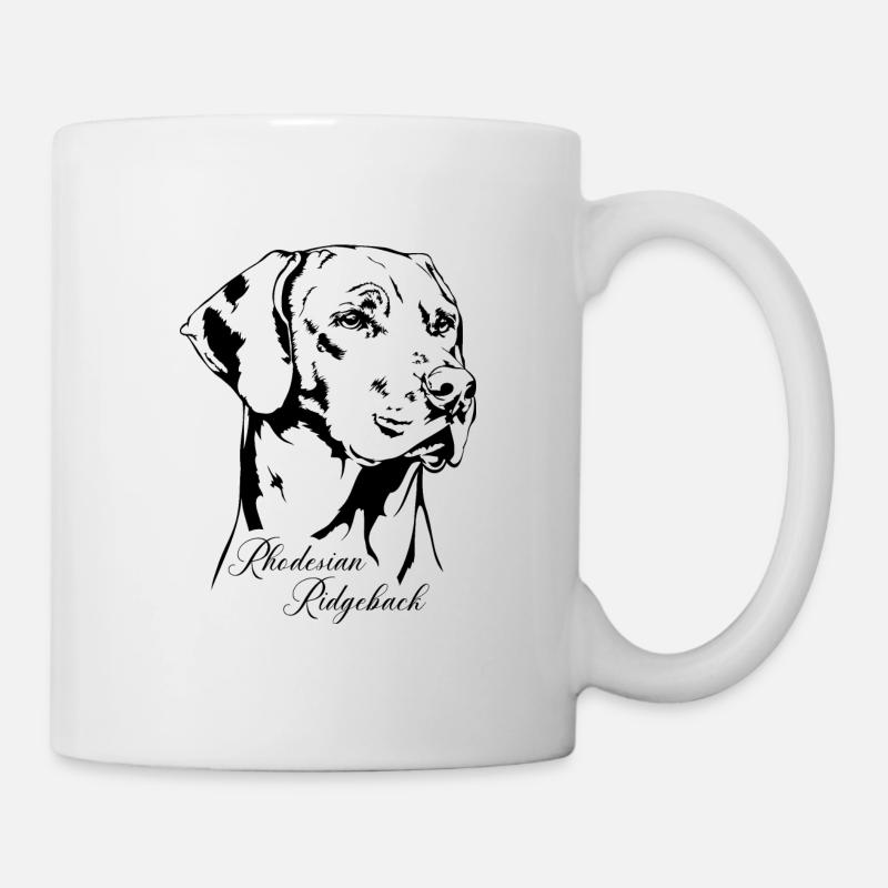 RHODESIAN RIDGEBACK RR Portrait de chien Wilsigns - Mug blanc - blanc