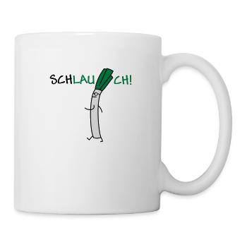 Schlauer Lauch - Tasse - Weiß - Rechts