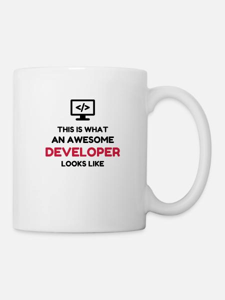 Entwickler / Informatiker / Programmierer / - Tasse - Weiß