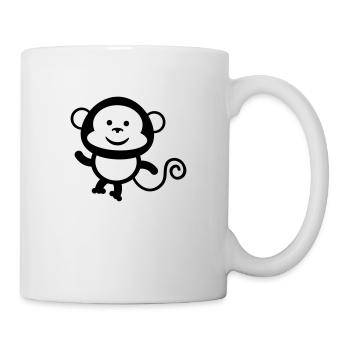 monkey comic - Tasse - Weiß - Rechts