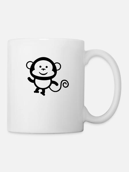 monkey comic - Tasse - Weiß