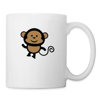 monkey comic - Tasse - Weiß - Rechts