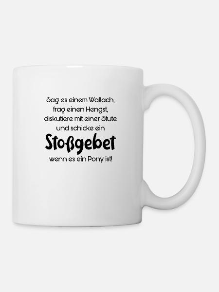 pony stossgebet - Tasse - Weiß