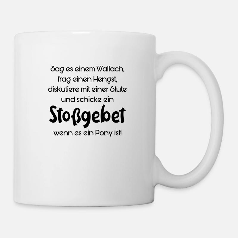 pony stossgebet - Tasse - Weiß