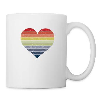 retro herz - Tasse - Weiß - Rechts