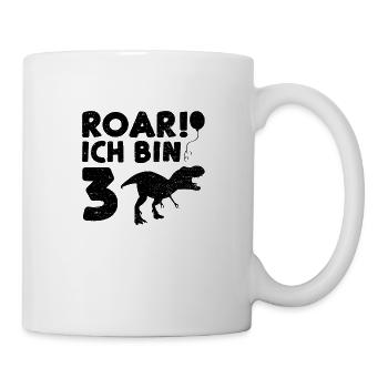 Roar Ich Bin 3 - 3. Geburtstag - Tasse - Weiß - Rechts