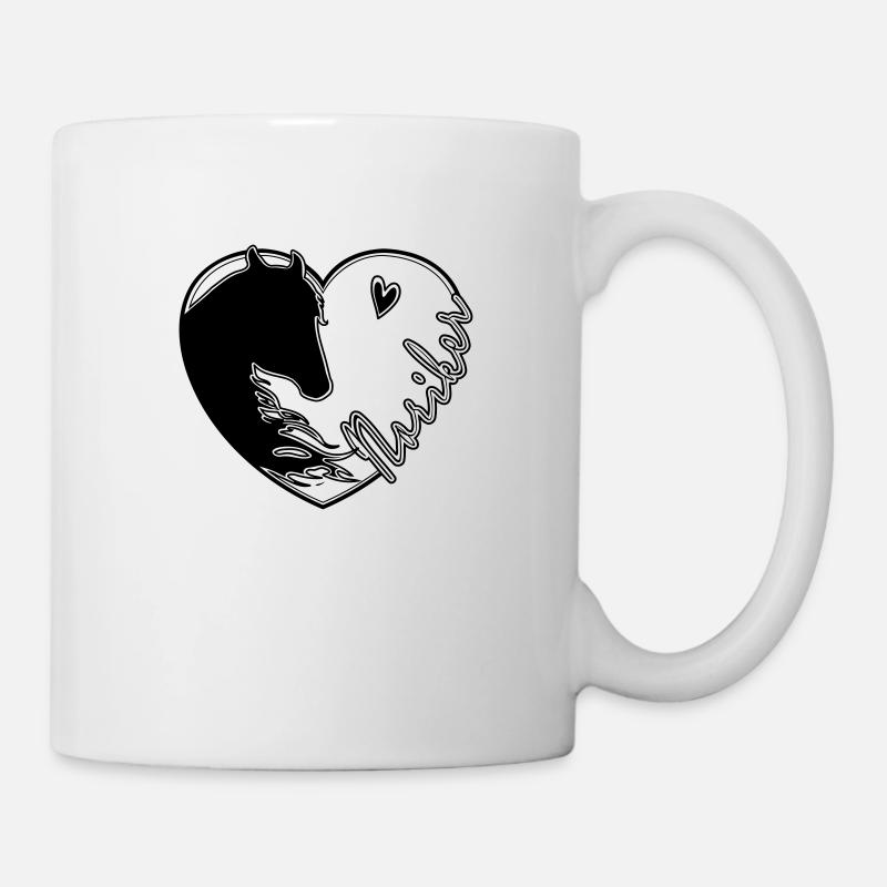 Noriker Pferd Herz - Tasse - Weiß