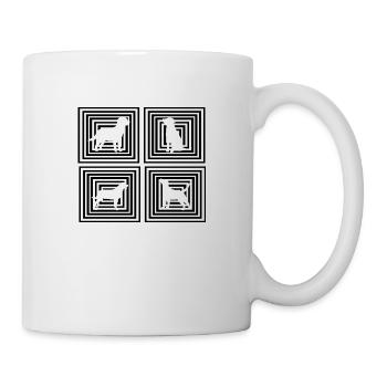 Chien chien - Mug blanc - blanc - Droite