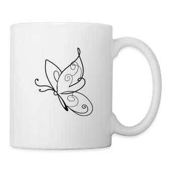 Butterfly Lineart Animal - Mug - white - Right